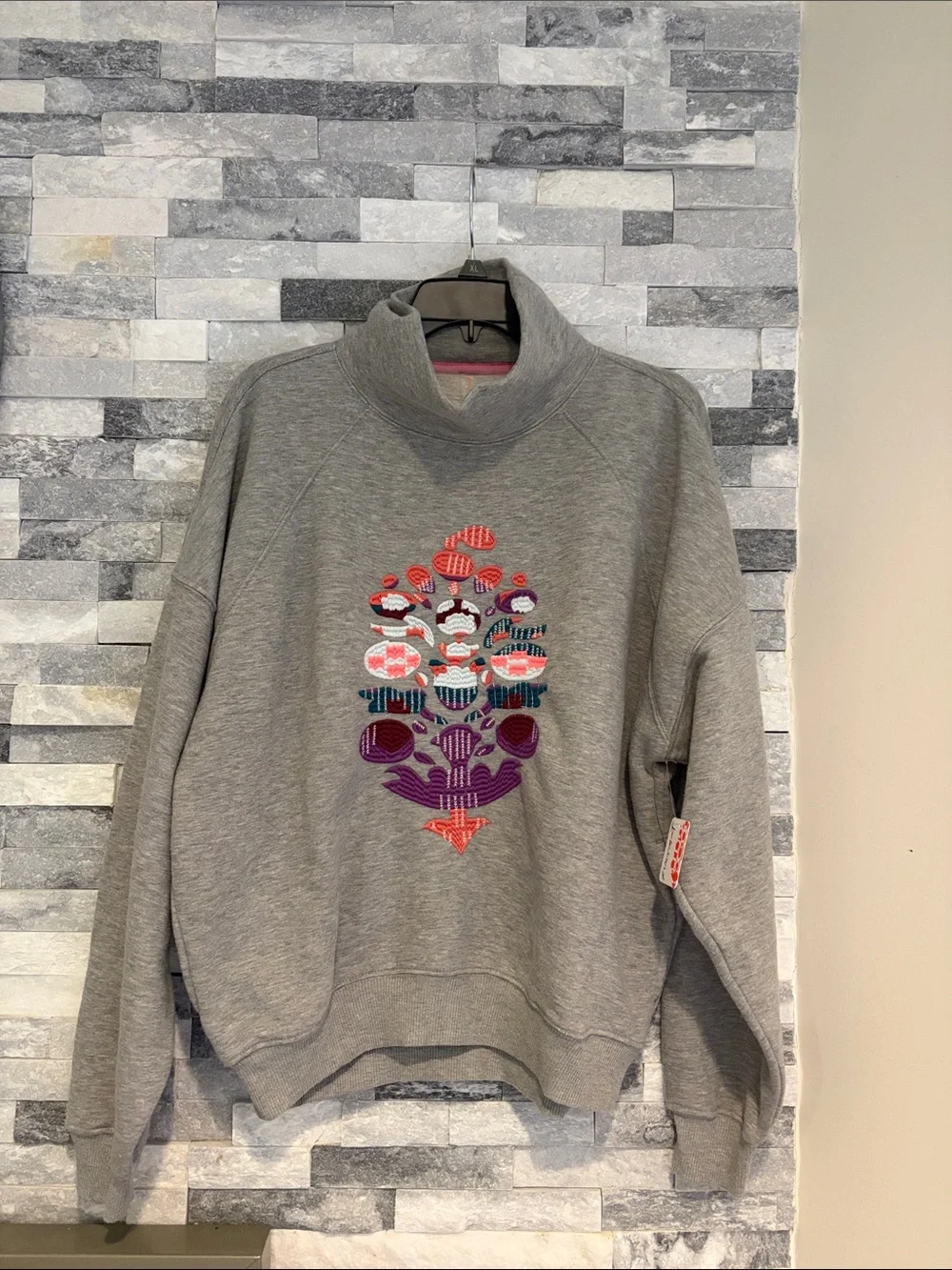 Women's FP Movement On Your Mark Logo Mock Neck Sweatshirt new with tags - Picture 4 of 10